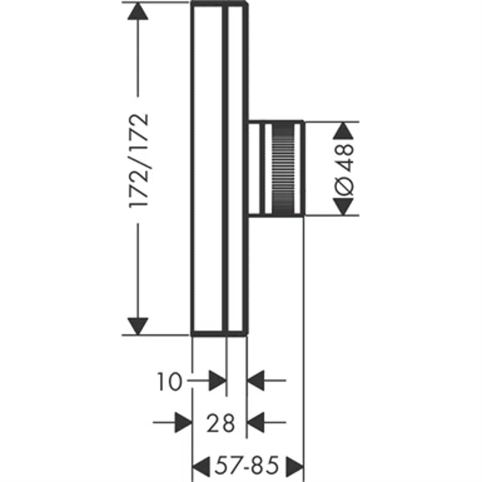AXOR Edge thermostat conc.Highflow chrome