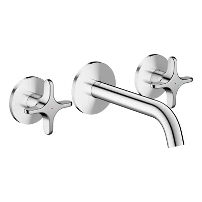 obraz dla 48130XXX AXOR One 3-hole basin mixer for concealed installation wall-mounted with spout 160 mm, cross handles and escutcheons
