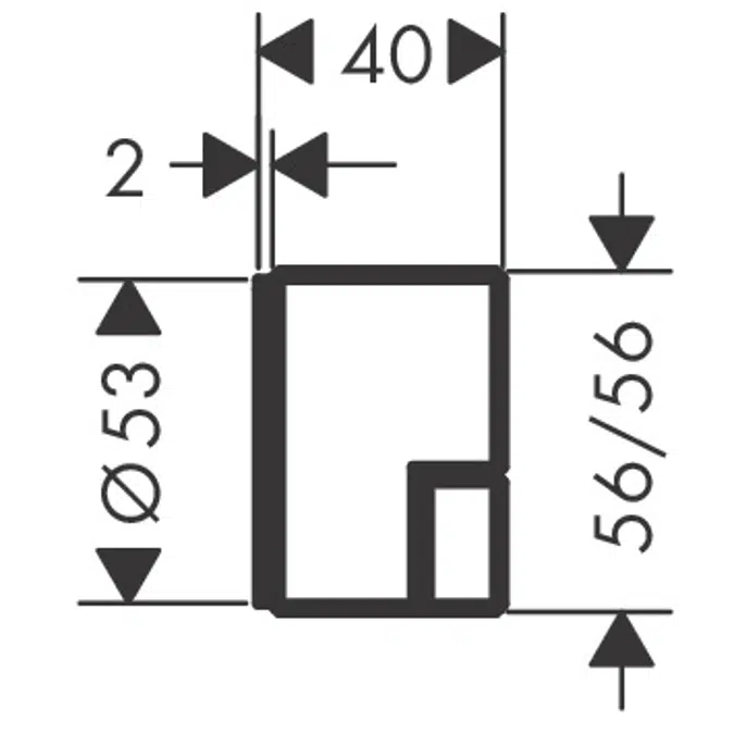 AXOR Edge shut-off v.conc.diamond cut chr.