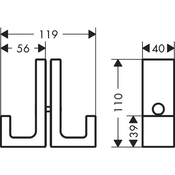 BIM objects Free download! AXOR Universal Rectangular Shower door
