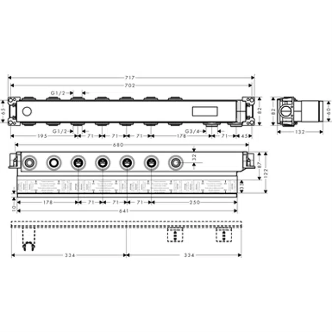 AXOR Basic set therm.modul Select 5 funct.