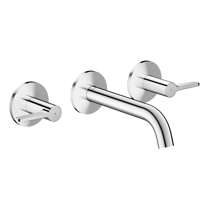 48150XXX AXOR One 3-hole basin mixer for concealed installation wall-mounted with spout 160 mm and lever handles