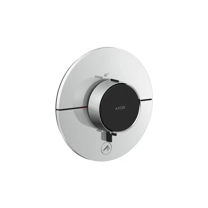 AXOR ShowerSelect ID Thermostat HighFlow for concealed installation round for 1 function and additional outlet