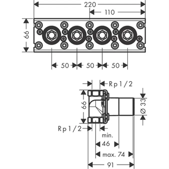 AXOR basic set TH exp/conc 3 functions