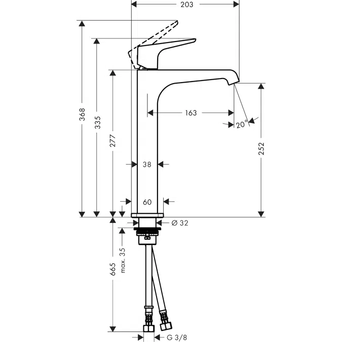 BIM objects - Free download! AXOR Citterio E Single lever basin mixer ...