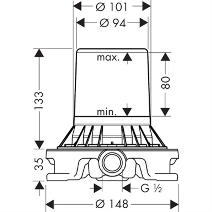 AXOR Basic set bath mixer high vers