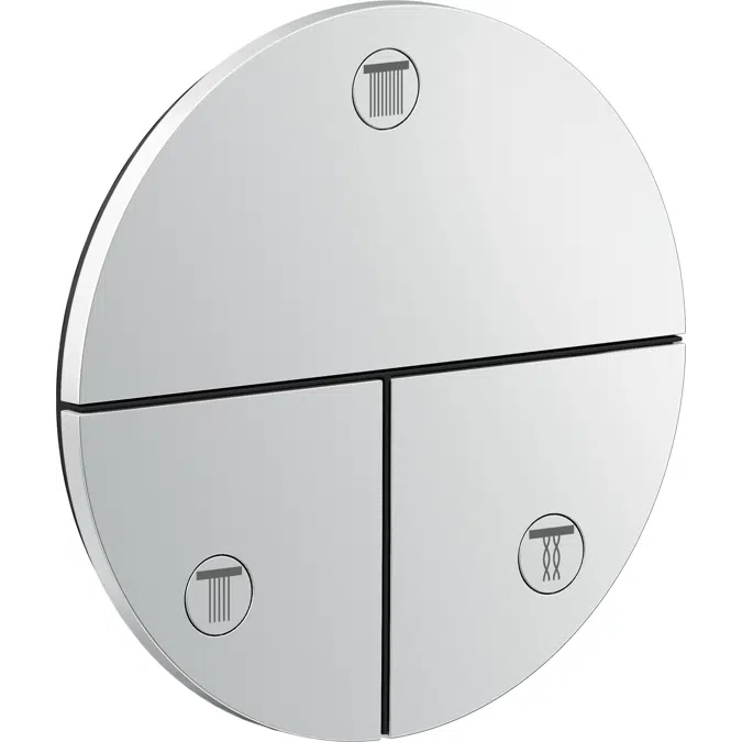 AXOR ShowerSelect ID Valve for concealed installation round for 3 functions