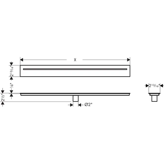 42524CHN AXOR Drain Finish set shower drain 1200