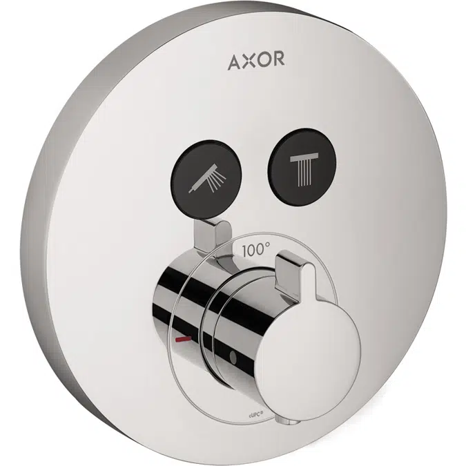 AXOR ShowerSolutions Thermostat for concealed installation round for 2 functions