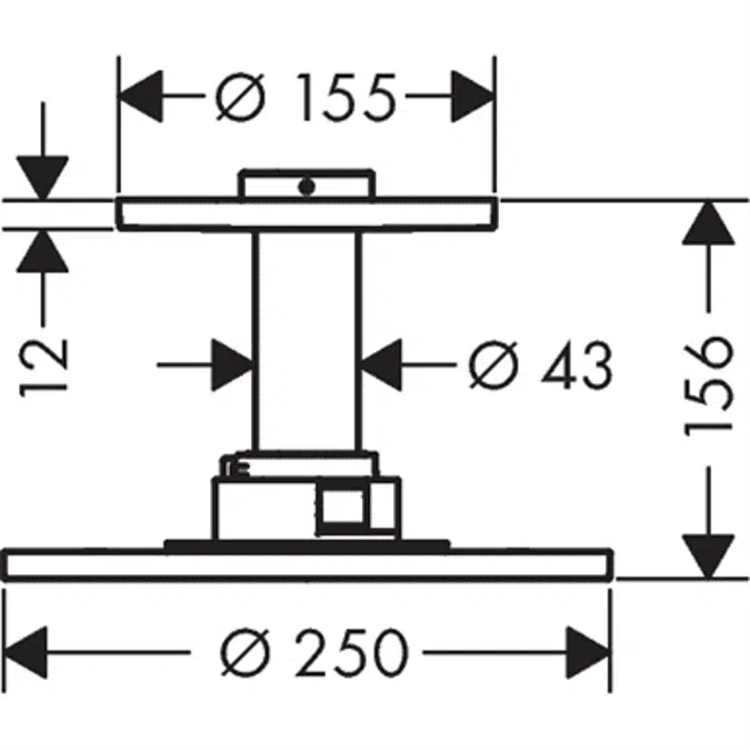 AXOR ShowerSolution 250 2jet ceiling chrome