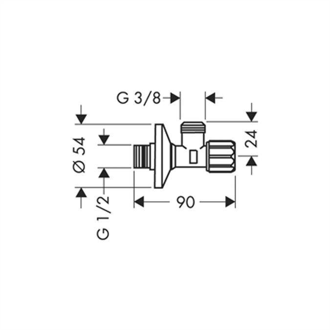 AXOR angle valve w/ dirt filter