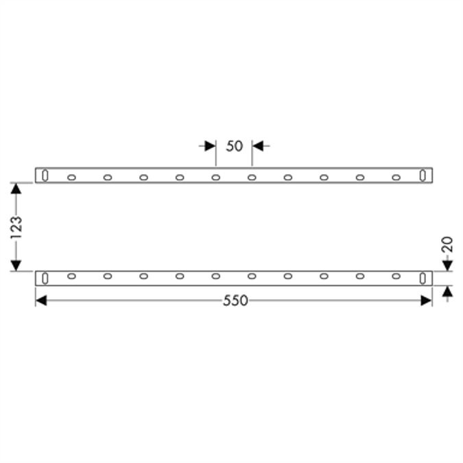 AXOR fastening rails for iBox universal