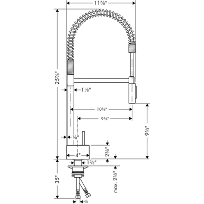 AXOR Starck Einhebel-Küchenmischer 240 Semi-Pro 10820001