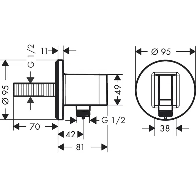 AXOR ShowerSolutions Porter unit round