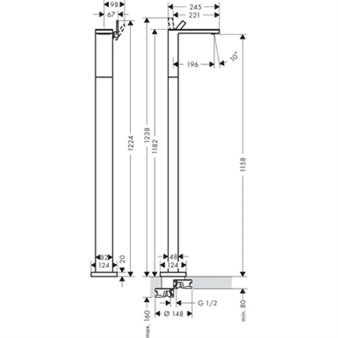 AXOR MyEdition BM freestanding chrome