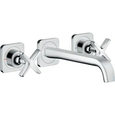 Image for 36107CHN AXOR Citterio E 3-hole basin mixer for concealed installation wall-mounted with spout 220 mm and escutcheons