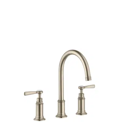 Image for AXOR Montreux 3-hole basin mixer 180 with lever handles and pop-up waste set 16514820