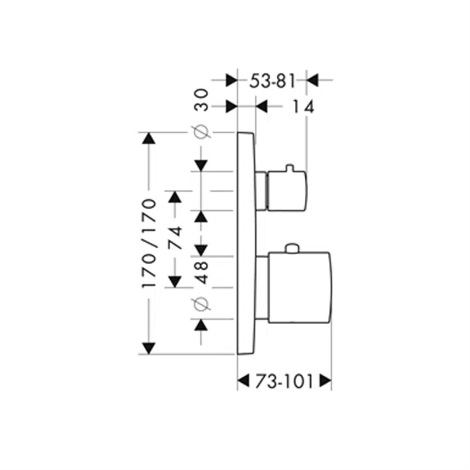 AXOR Citterio M therm.FS shut off/div.