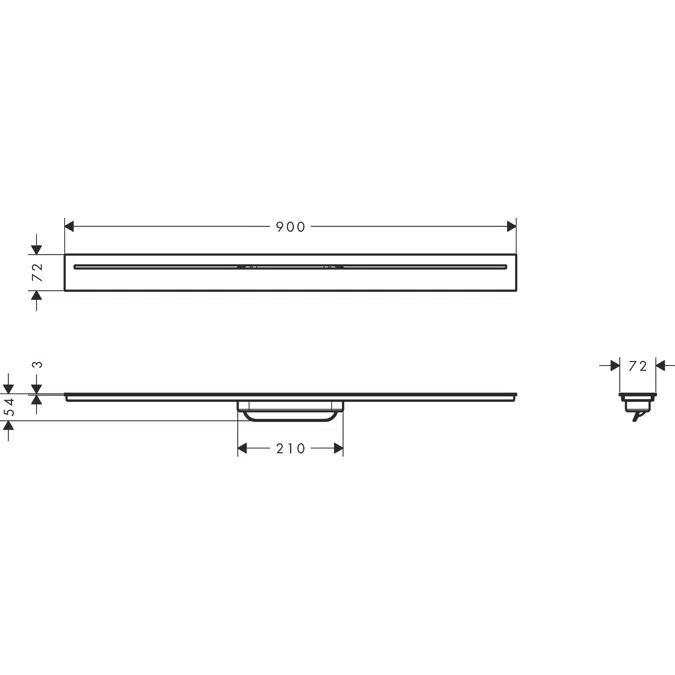 AXOR Drain Finish set shower drain 900