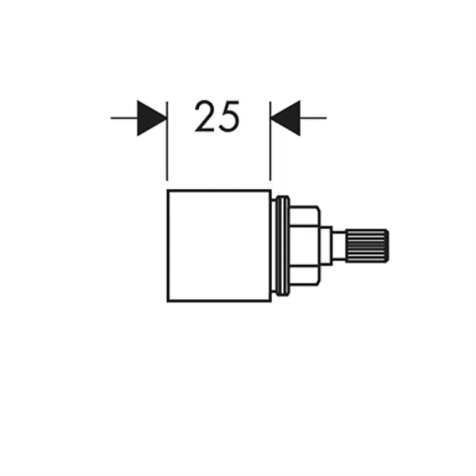 AXOR extension set 25mm for conc.valve