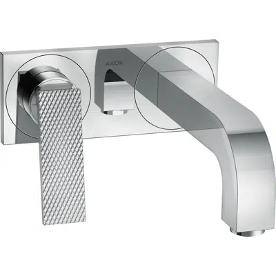 Image for AXOR Citterio Single lever basin mixer for concealed installation wall-mounted with lever handle, spout 220 mm and plate - rhombic cut