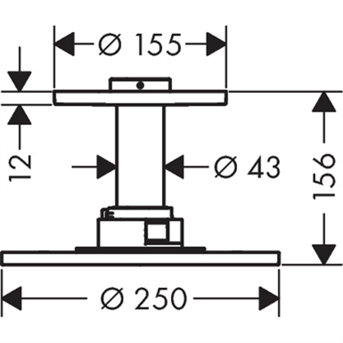 BIM objects - Free download! AXOR ShowerSolution 250 1jet ceiling ...