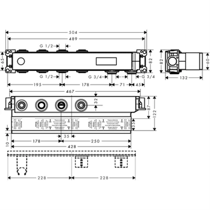 AXOR Basic set therm.modul Select 2 funct.