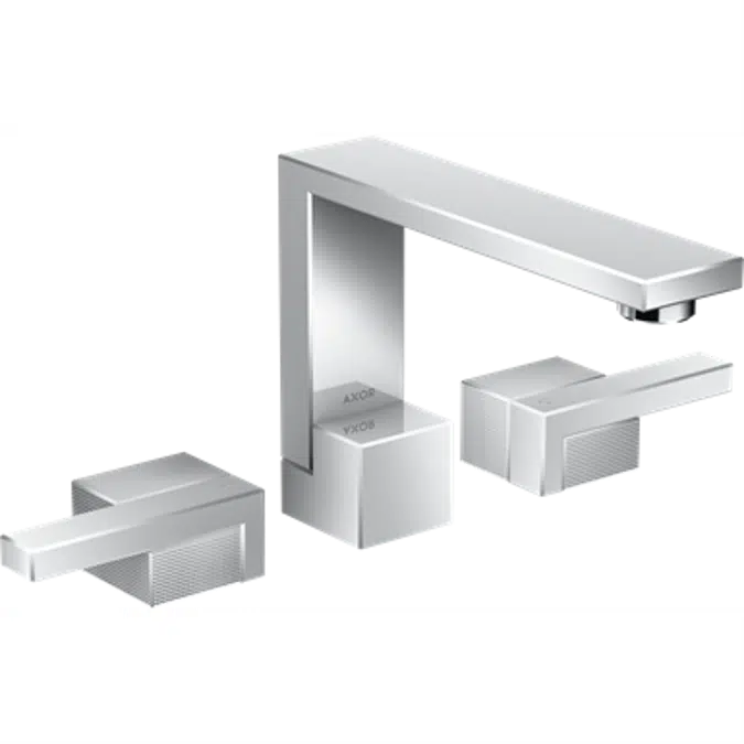AXOR Edge 3-h.basin mixer diamond cut chr.