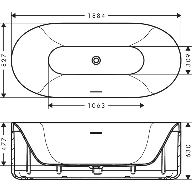 AXOR Universal Basins & Bathtubs Bathtub 1900/850