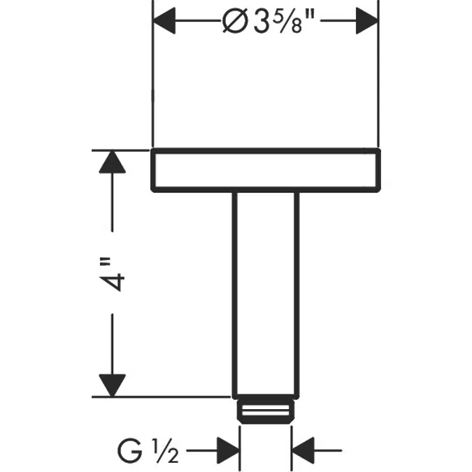 AXOR ShowerSolutions Ceiling connector 100 mm