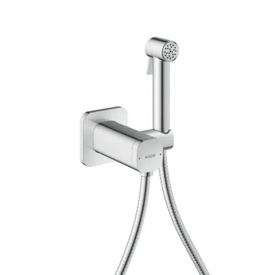 Image for 29243XXX AXOR Bidette Showers Bidette hand shower 1jet softsquare for mixed water with shower holder and shower hose 1.25 m