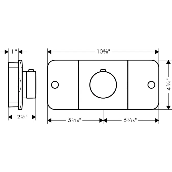 AXOR One Thermostatic module for concealed installation for 2 functions