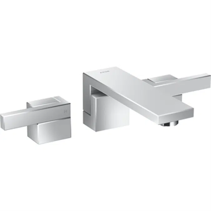 AXOR Edge 3-h.basin mixer wall m.chrome