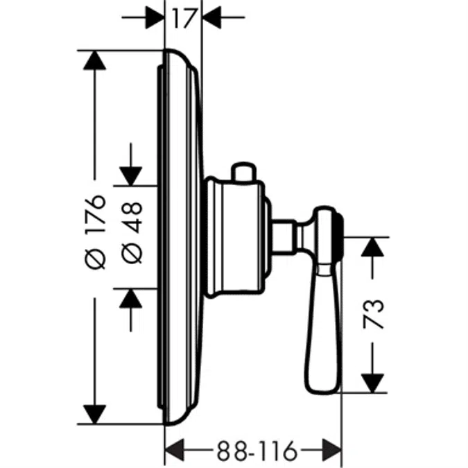 AXOR Montreux therm.conc.fs High Flow lev.