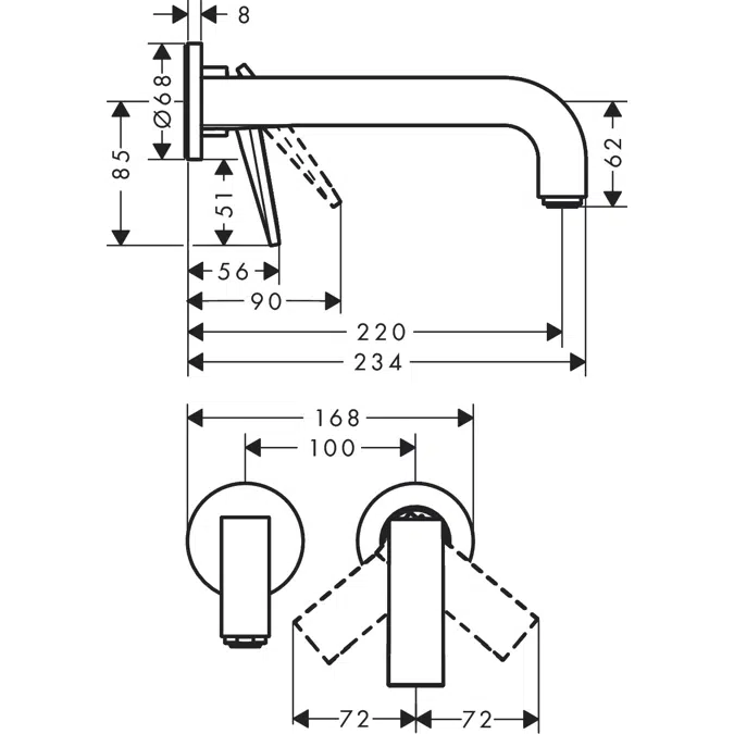 BIM objects - Free download! AXOR Citterio Single lever basin mixer for ...