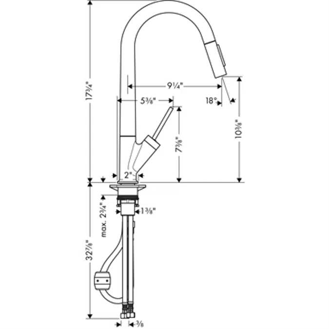 AXOR Starck HighArc Kitchen Faucet AZB USA