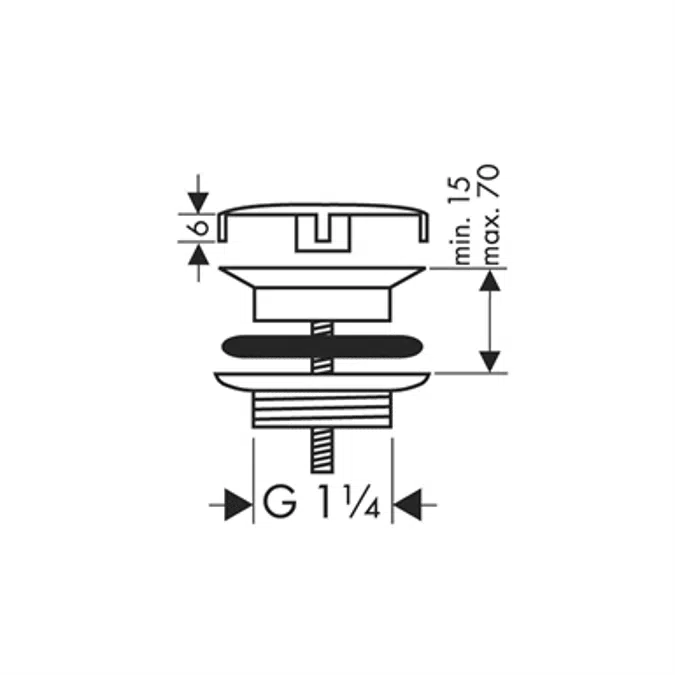 AXOR waste set non-closing chrome