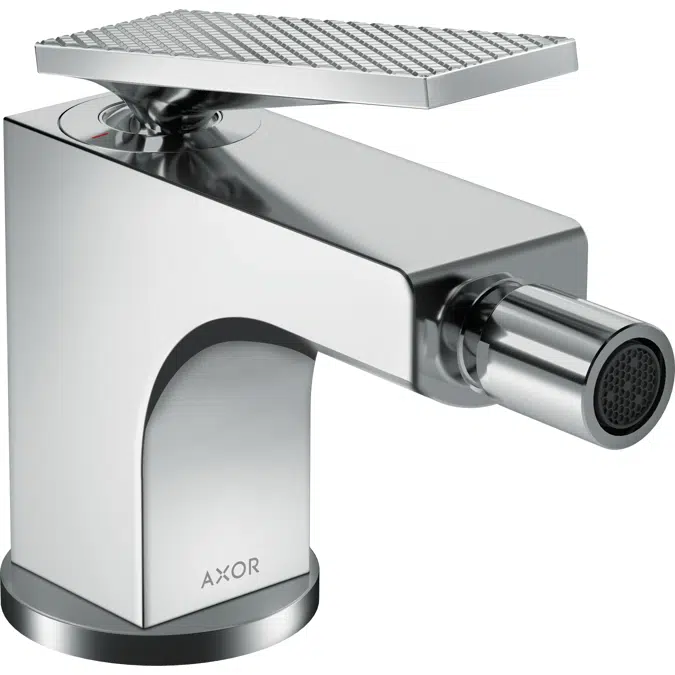 AXOR Citterio Single lever bidet mixer with lever handle and pop-up waste set - rhombic cut