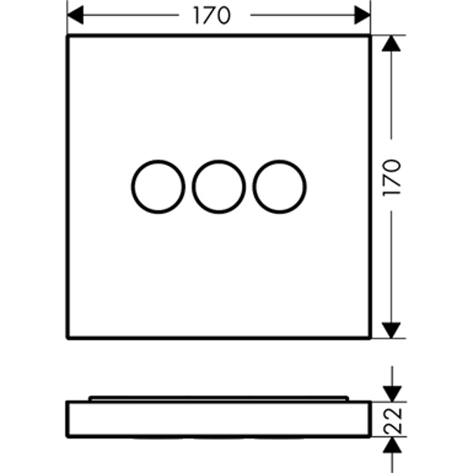 AXOR ShowerSelect Ventil UP 3 Verbr.quadr.