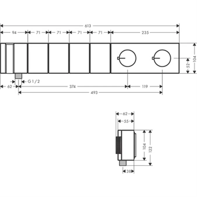 AXOR Edge TH module Select FS 4f diam.cut