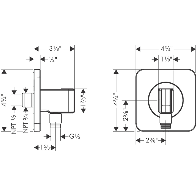 BIM objects - Free download! AXOR Citterio E Porter unit 120/120 ...