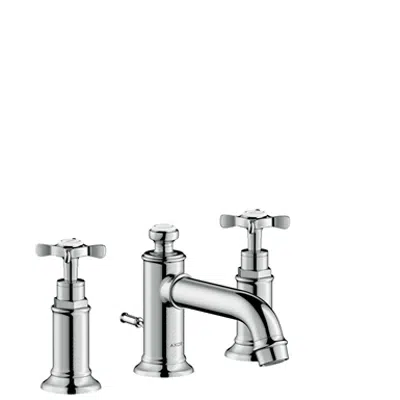 AXOR Montreux 3-hole basin mixer 30 with cross handles and pop-up waste set 16536000
