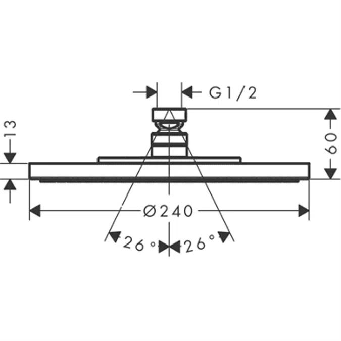 BIM objects - Free download! AXOR overhead shower w.Air-Injection chr ...