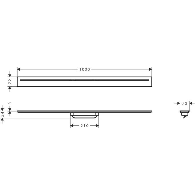 AXOR Drain Finish set shower drain 1000