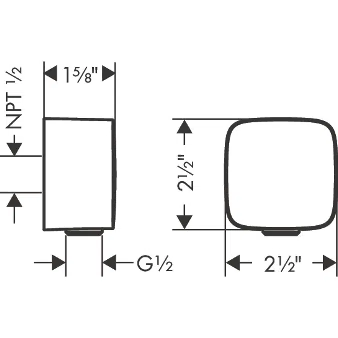 AXOR ShowerSolutions Wall outlet softsquare