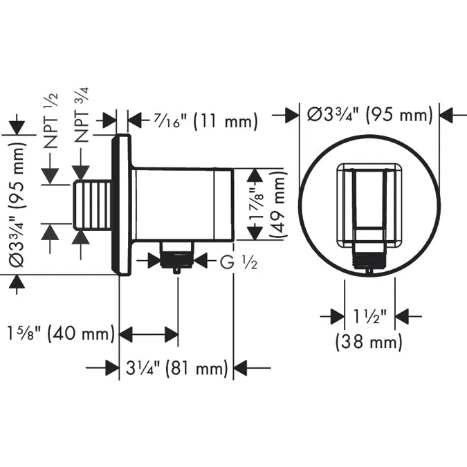 AXOR ShowerSolutions Porter unit round