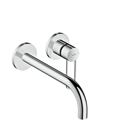 AXOR Uno Single lever basin mixer for concealed installation wall-mounted with loop handle and spout 225 mm 38122820 이미지