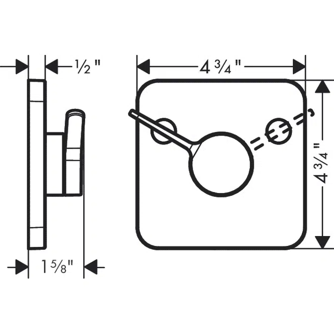 AXOR One Shut-off/ diverter valve Trio