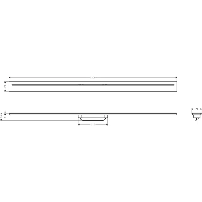 AXOR Drain Finish set shower drain 1200