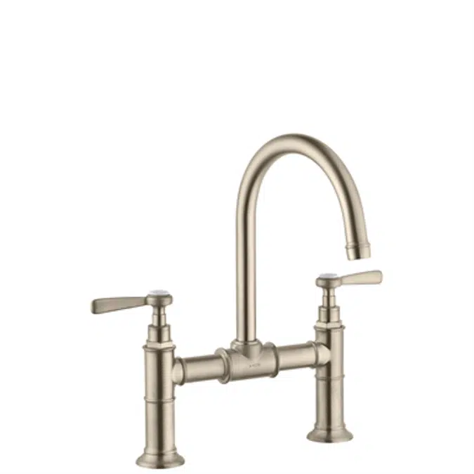 AXOR Montreux 2-handle basin mixer 220 with lever handles and pop-up waste set 16511820